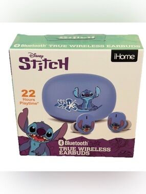 iHome Disney Stitch True Wireless Earbuds - Lavender Blue
